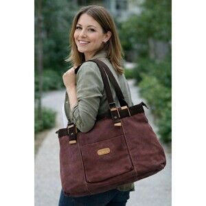 K-Two Maroon Canvas Bag